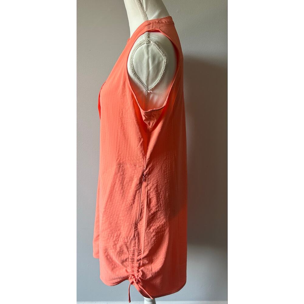 Title Nine Orange Athletic Dress Cinched Hem Swim Coverup V-Neck Size M - Picture 7 of 10
